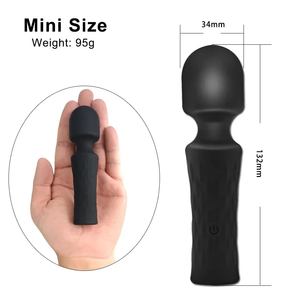 10 Modes Mini Av Magic Wand Vibrator Powerful Stimulator
